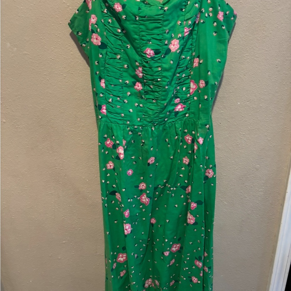 Vintage Malia 70’s Green Sundress